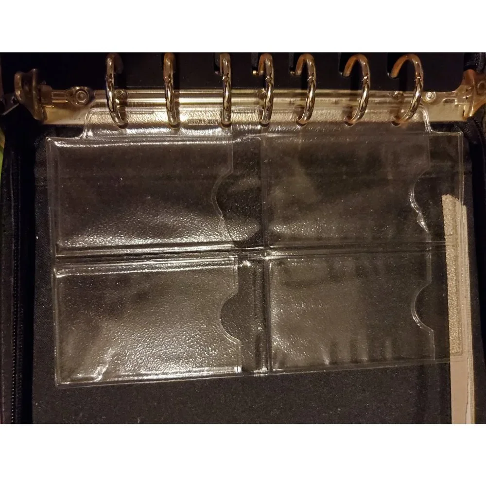 Day-Timer Black Leather Refillable Planner, Used in Fair Condition